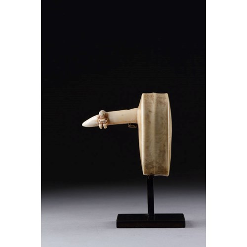 Pacific Marquesas Islands Whale Tooth Man’s Ear Ornament ‘Hakakai'